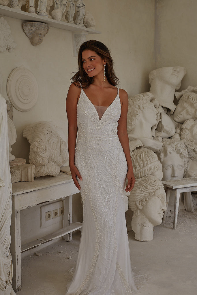 Avisa Fitted Mermaid Wedding Dress - Sample Sale by Tania Olsen Designs