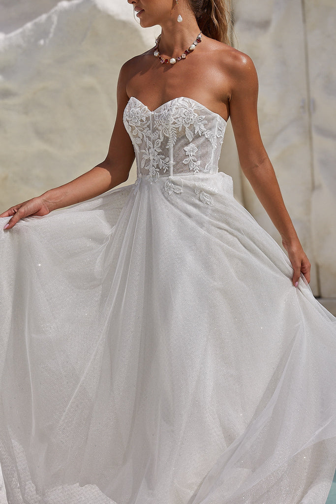 Lake Strapless A - line Wedding Dress - Sample Sale by Tania Olsen Designs