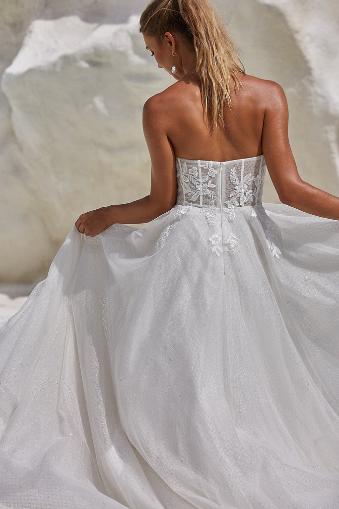 Lake Strapless A - line Wedding Dress - Sample Sale by Tania Olsen Designs