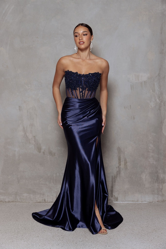 Ondine Strapless Fitted Formal Dress by Tania Olsen Designs