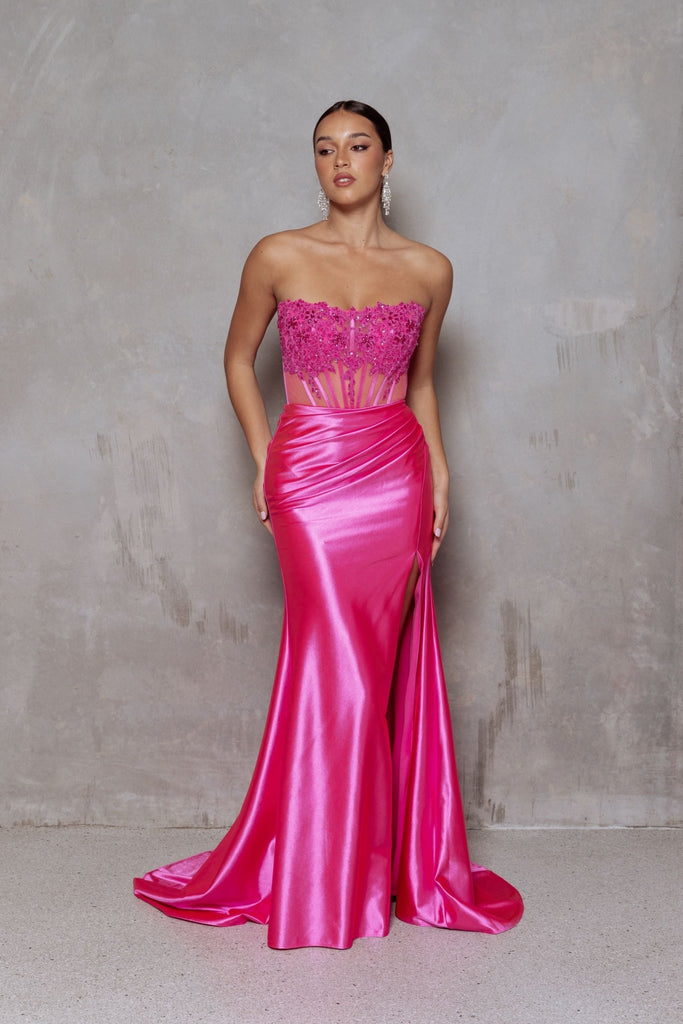 Ondine Strapless Fitted Formal Dress by Tania Olsen Designs