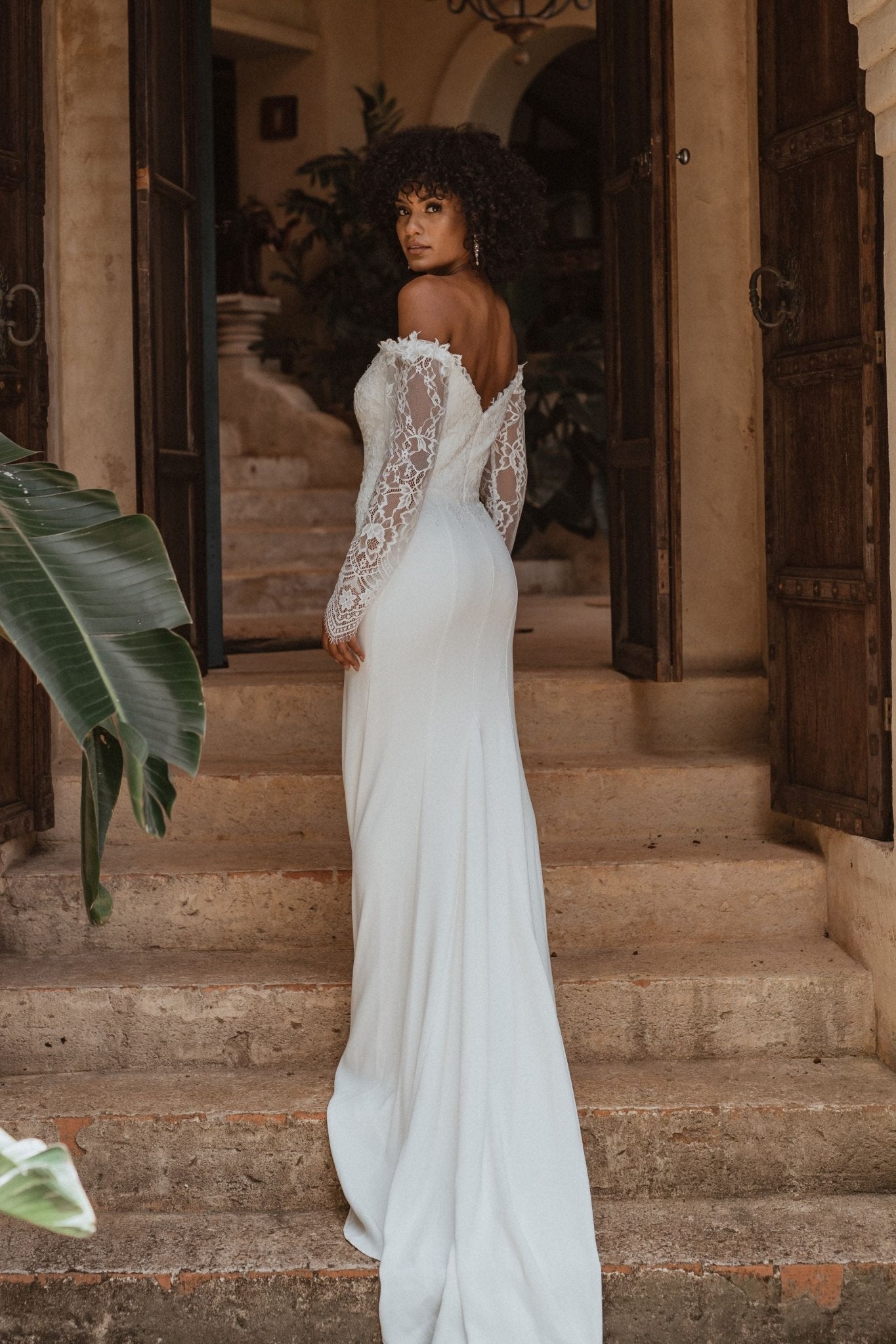 Havana Floral Off-Shoulder Boho Wedding Dress - TC364